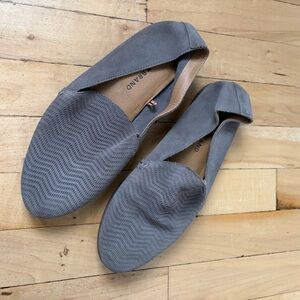 Lucky Brand Taupe Cattina Suede Relaxed Fit Loafer Slip On Comfort Flats Size 8M